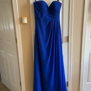 Bill Levkoff blue strapless dress